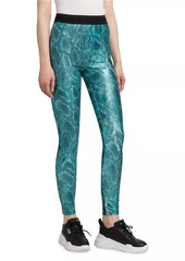 Versace Snakeskin-Printed Leggings