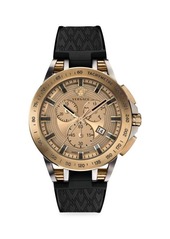 Versace Sport Tech 45MM Two-Tone Stainless Steel & Silicone Strap Chronograph Watch