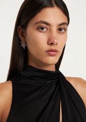 Versace Star & Crystal Medusa Stud Earrings
