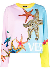Versace starfish-print logo sweatshirt