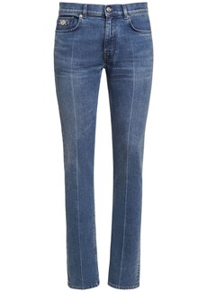 Versace Stonewashed Cotton Denim Jeans