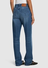 Versace Stonewashed High Rise Straight Jeans