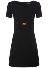 Versace Stretch Cady Short Sleeved Mini Dress