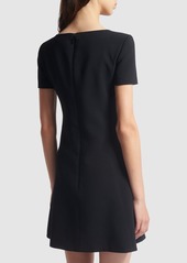 Versace Stretch Cady Short Sleeved Mini Dress