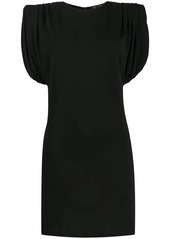 Versace structured-shoulder fitted mini-dress
