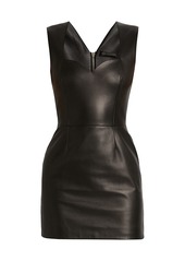 Versace Sweetheart Leather Mini Dress