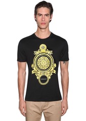 Versace T-shirt W/ Gold Barocco Print