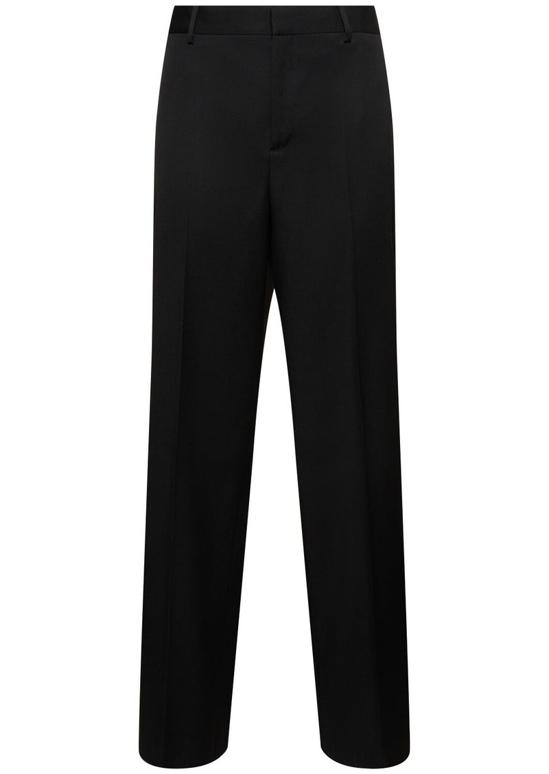 Versace Tailored Wool Twill Formal Pants