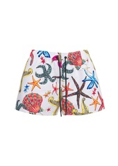 Versace Tresor De La Mer Print Nylon Shorts