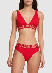 Versace Triangle Bikini Top W/ Greek Motif