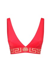 Versace Triangle Bikini Top W/ Greek Motif