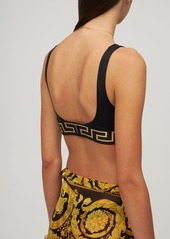 Versace Triangle Bikini Top W/ Greek Motif