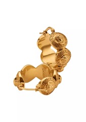 Versace Tribute Medusa Goldtone Hoop Earings