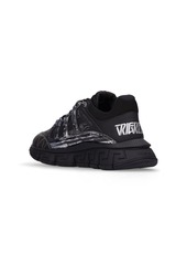 Versace Trigreca Logo Mesh & Leather Sneakers