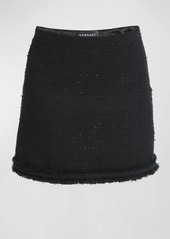 Versace Tweed A-Line Mini Skirt