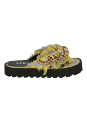 Versace Tweed Chain Platform Sandals