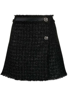 Versace tweed wrap miniskirt