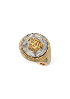 Versace Two-tone Medusa Thick Ring