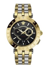 Versace Two-Tone V-Race Chronograph Bracelet Watch