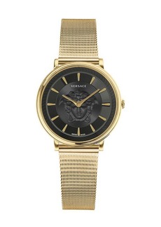 Versace V-Circle Medusa Stainless Steel Analog Bracelet Watch