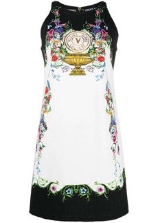 Versace V-Emblem Garden denim minidress