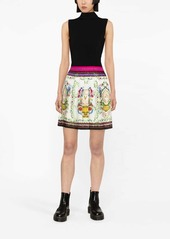 Versace V-Emblem Garden miniskirt