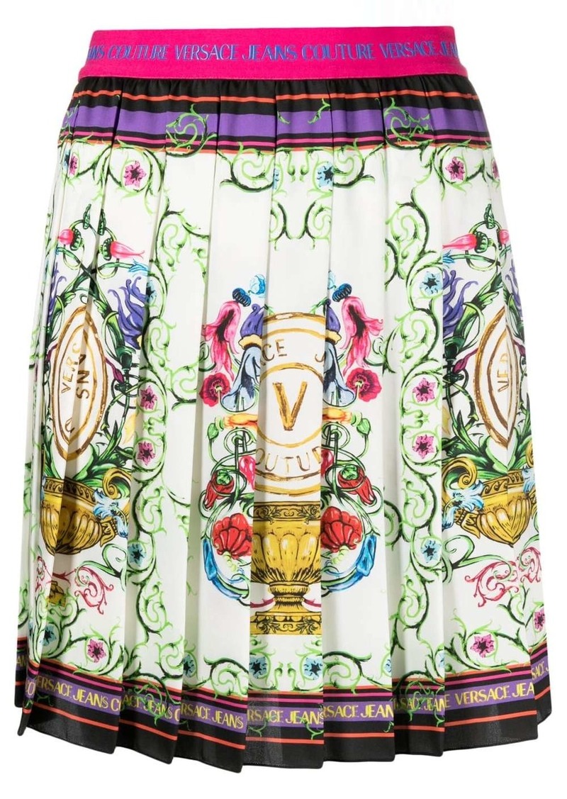 Versace V-Emblem Garden miniskirt