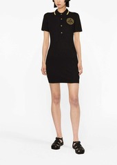 Versace V-Emblem polo minidress