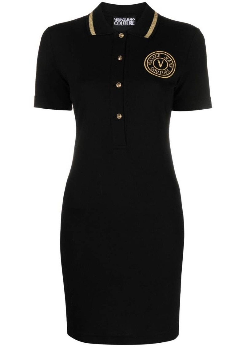 Versace V-Emblem polo minidress