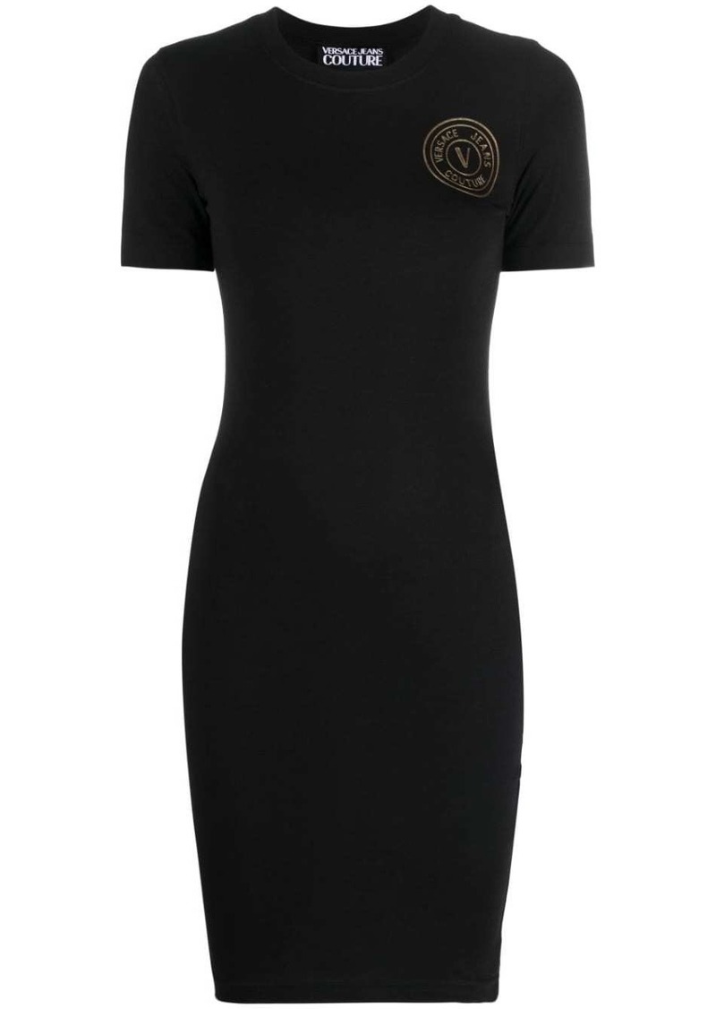 Versace V-Emblem print T-shirt dress