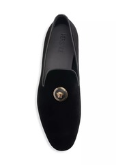 Versace Velvet Slip-On Loafers