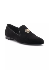 Versace Velvet Slip-On Loafers