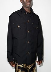 Versace Gabardine wool shirt jacket