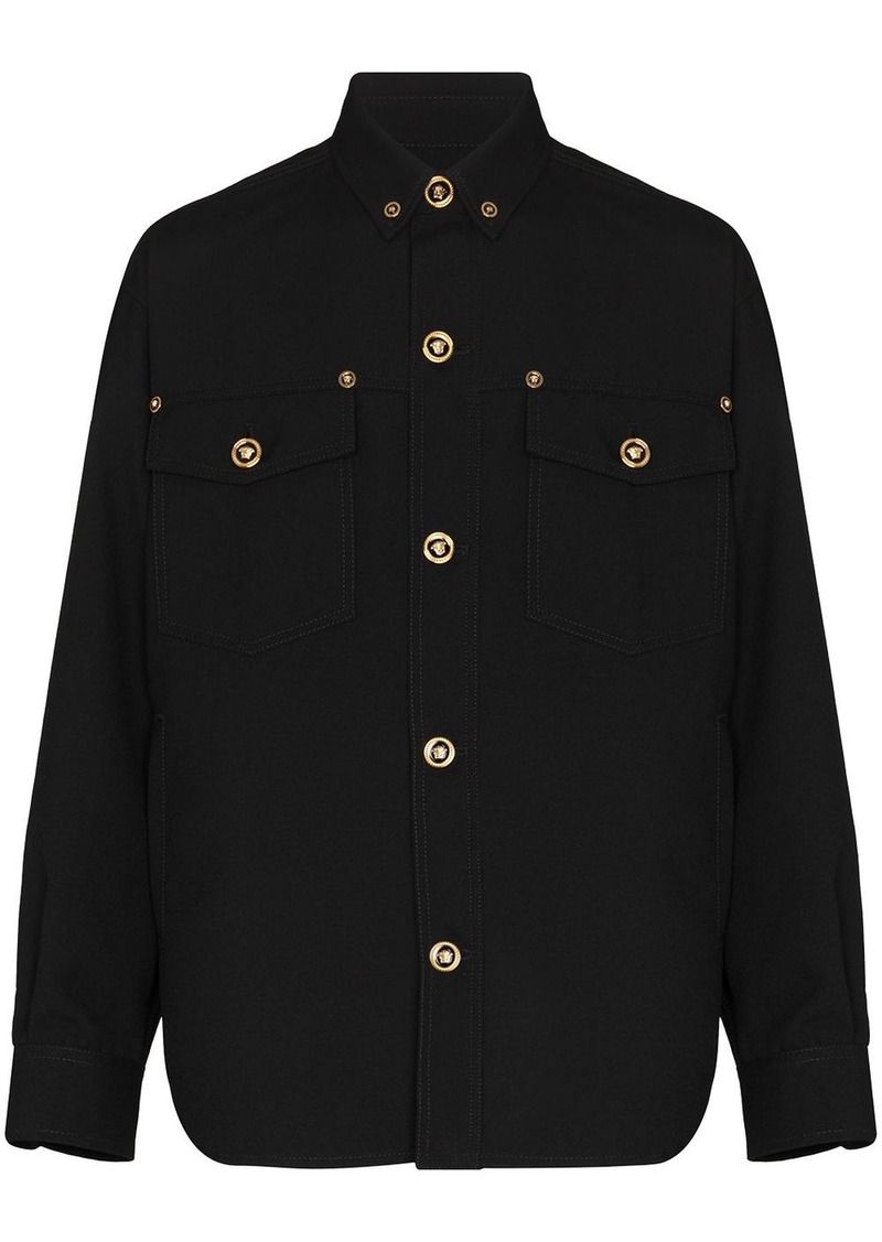 Versace Gabardine wool shirt jacket