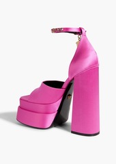 Versace - Medusa Aevitas embellished satin platform sandals - Pink - EU 37.5