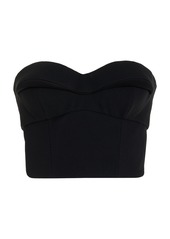 Versace - Bonded-Crepe Bra Top - Black - IT 40 - Moda Operandi