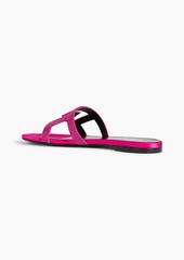Versace - Crystal-embellished suede sandals - Pink - EU 36