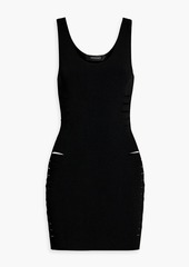 Versace - Cutout stretch-knit mini dress - Black - IT 42