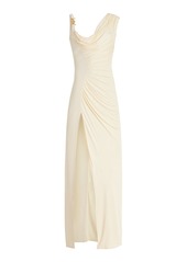 Versace - Draped Jersey Gown - Red - IT 46 - Moda Operandi