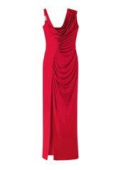 Versace - Draped Jersey Gown - Red - IT 46 - Moda Operandi