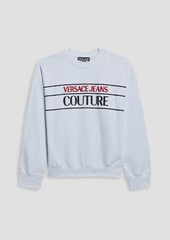 Versace - Embroidered printed French cotton-terry sweatshirt - White - XS