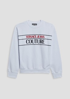 Versace - Embroidered printed French cotton-terry sweatshirt - White - XS