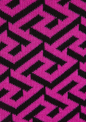 Versace - Jacquard-knit wool-blend pencil skirt - Pink - IT 38