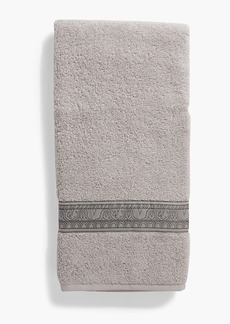 Versace - Jacquard-trimmed cotton-terry towel - Gray - OneSize