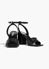 Versace - La Medusa embellished leather sandals - Black - EU 35
