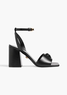 Versace - La Medusa embellished leather sandals - Black - EU 35
