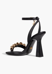 Versace - La Medusa embellished satin sandals - Black - EU 36