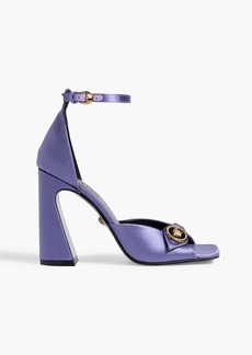 Versace - La Medusa embellished satin sandals - Purple - EU 37.5