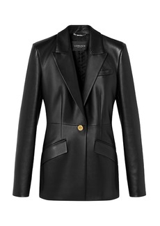 Versace - Leather Blazer Jacket  - Black - IT 38 - Moda Operandi