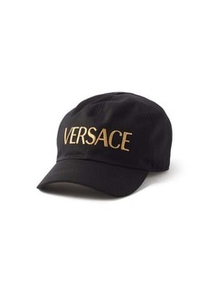 Versace - Logo-embroidered Cotton-blend Twill Cap - Mens - Black